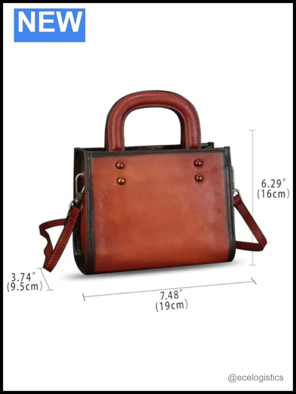 Genuine Leather Small Crossbody Satchel Purse with Strap for Women